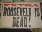 1945 Wwii Fdr Dies   Vj Day 4 Newspaper Lot     San Francisco Chronicle   Examiner