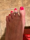 Hawaiian Toe Ring Solid Sterling Silver 925 Daisy Flower Adjustable Fine Jewelry