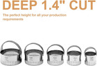 Biscuit Cutter Set Round Cookies Cutter Handle Stainless Steel Baking Tools Flut