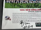 1996 New England Patriots Autographed Team Photo Signed By 8 Auto Autograph