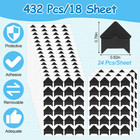 432 Pcs Self-adhesive Acid Free Photo Corners For Scrapbooking And Albums  black