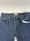Levis 501 Jeans 34x30 Dark Blue Button Fly Original Denim Pants