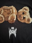 Brown Teddy Bear On Black T-shirt  M