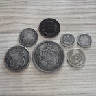 7 Coins Kingdom Of Hawaii 1883 1881 1847 Dollar Dime Hapawalu