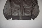 Vintage Airborne Jacket Mens Medium Brown Leather Bomber Aviator A2 Usa Flag