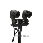 Twin double E27 Swivel Bulb Socket Umbrella Bracket Flash Hotshoe Adapter Holder