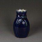 7    China Antique Old Qing Qianlong Sacrificial Blue Glaze Ribbon A Bundle Bottle