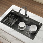Black Drop In Kitchen Sink 28  30  32  Single Bowl Stainless Steel W  Faucet