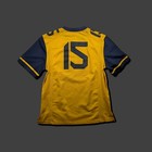 Kids Large Nike West Virginia Jersey Number 15 Yellow