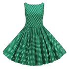 50s 60s Swing Retro Rockabilly Dress Polka Dot Tea Party Vintage Dress Cotton