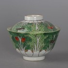 Chinese Qing Guangxu Famille Rose Porcelain Cabbage Pattern Cup A Set