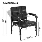 Black Reclining Barber Shampoo Chair Salon Spa Beauty Hair Styling