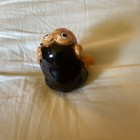 Ceramic Monkey Figurine Brown black With Tongue Out Animal Figurine Decor