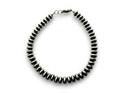 Navajo Sterling Silver Rondelles Saucer Flat Bead Bracelet 5mm 7  97507