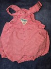 Vintage 12 Month Oshkosh Bgosh Girls Bubble Overalls