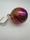 Glass Eye Studio Hand Blown Glass Ornament Holiday Swirl With Tags