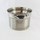 9  Stainless Steel Steamer Insert With Glass Lid   Handles Cookware