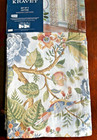Nwt Curated Kravet 2 Pc Window Curtains Jacobean Floral Birds Cotton 50  X 84 