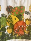Vintage 1970s Half Apron Retro Hippie Mushroom Butterfly Terry Cloth Towel Rare