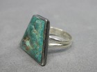 Vintage Sterling Silver Southwest Hallmarked Turquoise Ring Size 8