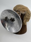 Antique Justrite Air-o-lite Carbide Mining Cap Lamp W  Canvas Hat C 1910 Usa
