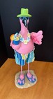 Decor  11 5  Tropical Pink Flamingo Features Beach Wear  Sunglasses   Drink