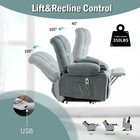 Massage Heated Power Lift Recliner Chair Reclining Sofa For Elderly Fabric Heat
