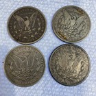 Lot Of 4 Morgan Silver Dollars 1881-o 1889-o 1887-o 1921-s Circulated  4