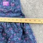 Vintage Oshkosh Bgosh Girls 6 Months Floral Jumper Dress Blue Purple 90s