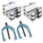 Machinist V-blocks 2-3 8     2-3 4     2  Clamp Set Hardened Steel New