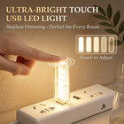 10 Led Usb Light Touch Dimmable Reading Lamp Portable Pc Laptop Power Bank     
