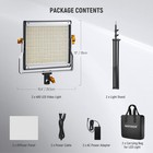 New   Neewer Rgb480 Bi Color Led Dual Video Lighting Kit W  75  Light Stands