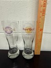 Lot Of 2 Hard Rock Cafe   Hotel Beer  Pint Glasses Orlando  Florida Usa