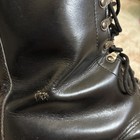 Vintage Combat Military Echt Leder Boots  Black Leather  Size 8 5  Rare