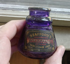Beautiful Amethyst Early 1900 Stafford s Universal Jet Black Writing Ink Cone