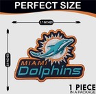 Miami Dolphins Nfl Team Logo Iron On Patch - Sew Patch - Embroidered Patch