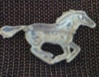 Vintage Hand   Hammer Silversmiths   horses   Riding  Pin Sterling