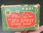 Vintage Fleet Line  the Sea Spray  1950s Japanese Model Boat Us Seller