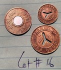  16 Lot Of 3 Three  Vintage Nyc New York City Transit Subway Tokens