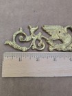 Vintage Solid Brass Door Topper Art Wall Decor Ornate Scroll