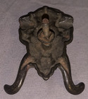 Very Unique  Antique  Cast Iron  Face Design  Double Hook