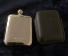 Flask Oroton Australia Silver Portable Pocket Collectible Bottle W Leather Case