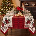 Rectangular Christmas Tablecloth 60x120 Inch - Holiday Dining Decor  Festive Tab