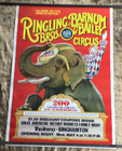 Ringling Bros Barnum Bailey Clown Elephant Circus Poster Binghamton Ny Orig 1975