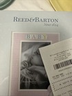 Reed barton Gingham Bunny Silverplate 4  X 6  Pink Baby Photo Frame Unopened Box