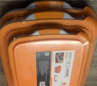 Set Of 3 Drip Ez  Bbq Prep Tub Orange Collapsible Silicone Food Trays Brand New 