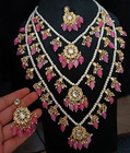 Indian Bollywood Kundan  Bridal   Necklace Earrings Jewelry Set