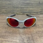 Retro Oakley Eye Jacket Redux Oo9438 Sunglasses Silver Frame Red Lenses