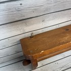 Vtg Wooden Wall Mount Shelf Paper Towel Holder Kitchen Chicken Folk Cottage