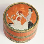 Pair Vintage Art Deco Richard Hudnut Three Flowers Face Powder Box Empty Vanity